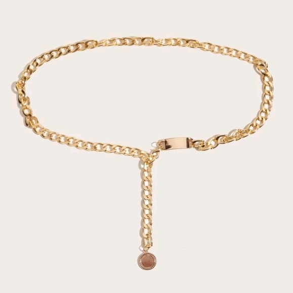 Chunky Gold chain adjustable Belly or waist statement belt - Picture 5 of 7